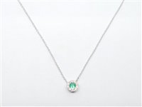 Halskette Namuri Dame Rondo in Weißgold Smeraldo 0.22 Ct PSCOL02/SM - PSCOL02/SM